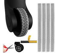 MaNeaz 4 Pièces Gris Protection Roue Valise Valise Couvre-Roues De Bagage En Silicone Imperméable Et Résistant À L'Usure La Longueur Peut Être Coupée Pour La Plupart Des Valises À Main