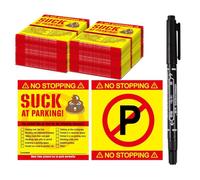 MaNeaz 50 PCS blocs-notes“Scheisse geparkt” Plusieurs possibilités de cochage en cas de violation du stationnement Comprend un stylo liner