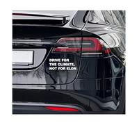 MaNeaz autocollants UV Autocollants de voiture amusants | "DRIVE FOR THE CLIMATE,NOT FOR ELON" | Imperméable et résistant aux rayures pour vitres ou vernis Environ 11 x 4,3 cm(Blanc)