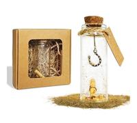 MaNeaz Bouteille à souhaits Coffret cadeau avec décoration en paille fer a cheval porte bonheur Convient pour les anniversaires, les pendaisons de crémaillère, les mariages, les naissances