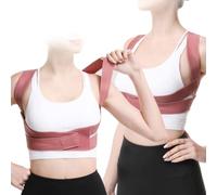 MaNeaz M Couleur Rose Maintien Du Dos Du Cou Et Des Épaules Ceinture Dorsale Femme Redresse Dos Correcteur De Posture Pour Le Haut Du Dos Qui Soutient La Clavicule Et Soulage Respirant Et Réglable