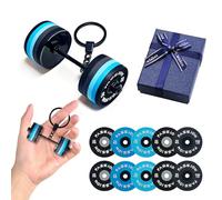 MaNeaz Personalized Fitness Keychain with Removable Dumbbell Plates, Porte-Clé Haltère for Gym & Musculation, Unique Fitness Gift for Lovers & Athletes avec coffret cadeau