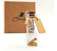 MaNeaz Porte Bonheur Petits Porte-Bonheur Trefle A 4 Feuilles Un Trèfle À Quatre Feuilles Dans Une Bouteille Porte Bonheur Pour Cadeaux D'Encouragement Porte-Bonheur Coffret Cadeau Inclus