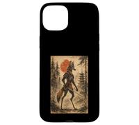 Maned Wolf Samurai Warrior Japanese Vintage Graphic Ukiyo-e Coque pour iPhone 15 Plus