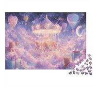 Manège Ciel de Rêve Puzzle 1000 Pièces Papier pour Adultes Scène Nocturne Jeu de Puzzle 1000 Pièces Décor Maison Détente Cadeau 70x50cm/1000pcs