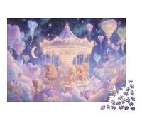 Manège de Rêve Puzzle pour Adultes Puzzle 1000 Pièces Montgolfières Jeu de Puzzle 1000 Pièces Détente Famille 70x50cm/1000pcs