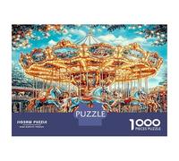 Manège Vintage 1000 Pièces Puzzle Joie de Foire nostalgique Puzzle Premium Carton Extra-épais - Collectionneurs’ Favorite, Détente, Pause Bureau Voyage Et Fêtes 52x38cm/1000pcs
