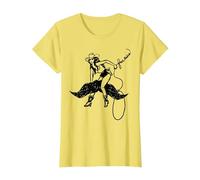 Manèges à Moustache gratuits Amusants T-Shirt, Femme, Citron, S