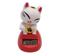 Maneki Neko À Énergie Solaire, Chat Chanceux Noir/Blanc, Bienvenue, Mains Qui Tremblent, Chat Chanceux Chinois Pour La Maison, Voiture, Hôtel, Décoration De Restaurant