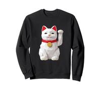 Maneki Neko Chat Origami Chat Chanceux Japonais Kawaii Sweatshirt