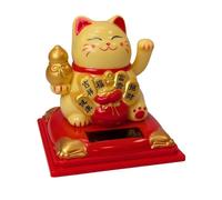 Maneki Neko Doré à Énergie Solaire | Richesse, Succés & Prospérité