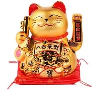 MANEKI NEKO JAPONAIS GOLD - Porte Bonheur - Bras Mobile