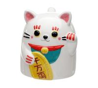 Maneki Neko Lucky Cat Upside Down Ceramic Mug