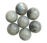 Manekieko Ensemble De 7 Boules De Cristal De Pierre De Lune Naturelle,20Mm Feng Shui Chakra Halo Home Desk Decoration Series