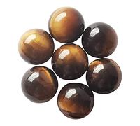 Manekieko Ensemble De 7 Boules De Cristal d'oeil De Tigre Naturel,20Mm Feng Shui Chakra Halo Home Desk Decoration Series