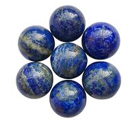 Manekieko Ensemble De 7 Boules De Cristal Lapis - Lazuli Naturel,20Mm Feng Shui Chakra Halo Home Desk Decoration Series