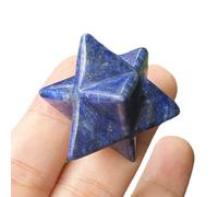 Manekieko Natürlicher Lapislazuli Merkaba Kristallschutz Heilige Meditationsenergie Heilendes Chakra, 1 Zoll Sechseckige Sternkristalle Und Heilstein