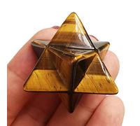 Manekieko Oeil De Tigre Naturel Merkaba Crystal Protection Méditation Sacrée Énergie Guérison Chakra,1 Pouce Hexagonal Cristal Et Pierre De Guérison