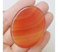 Manekieko Pierre Naturelle D'Inquiétude De Pouce De Cristal De Calcédoine Rouge,Traitement Relaxant De Pression Reiki Cristal Pack De Palmiers