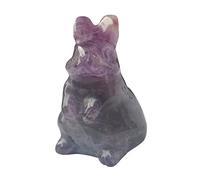 Manekieko Statue De Lapin Sculpté À La Main en Améthyste Naturel,1,5 Pouces Cristal Et Pierre De Guérison Statue d'animal Gemme