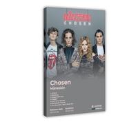 Måneskin Affiche d'art Maneskin Album de musique choisie Liste des pistes du groupe de rock Cadeau Décoration de chambre Poster sur toile Décoration murale pour salon, chambre à coucher 50 x 75 cm