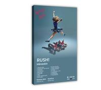 Måneskin Affiche d'art Maneskin de l'album de musique RUSH Cover Tracklist des fans du groupe de rock, affiche sur toile, décoration murale pour salon, chambre à coucher, 40 x 60 cm