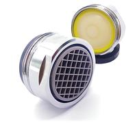 Manestein Lot de 2 mousseurs, limiteur de débit 1,7 l/min, économe en eau et facile d'entretien, régulateur de jet pour robinet, aérateur avec filetage extérieur M24, régulateur de débit d'eau, chromé