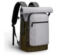 MANETTA Rolltop Sac à dos pour ordinateur pour homme, sac de voyage, vert, Mittelgroße