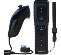 Manette 2 En 1 Avec Télécommande Intégrée Pour Nunchuck Avec Coque En Silicone Compatible Nintendo Wii Et Wii