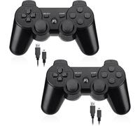 Manette 2 Pack Sans Fil Bluetooth Manette Haute Performance Pour Console De Jeu Playstation 3 Ps3 Pour Double Shock Avec Câble De Recharge