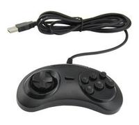 Manette 6 boutons - USB type Sega Megadrive Genesis pour PC - Straße Game ® Noir G