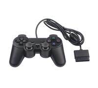 Generique Manette PS2 compatible PS2 Slim et PS1 - Analogique avec vibration, câble 1,40 m, noir