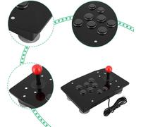 Manette Arcade,Fight Stick Joystick Usb Fighting Street Rocker Fighter Poignée Bouton Fixe Grand Panneau D'Aspiration Diy Rotation Contrôleur Pièces Rechange Réglable Style Compétition