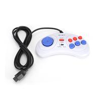 Manette arcade rétro, connectivité sans fil, fonction turbo, batterie rechargeable, croix directionnelle pour Sega Genesis Mini, PC, Mac, Steam,