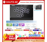 Manette Arcade sans levier Haute42 Magnetic Hitbox, contrôleur à boutons pour PC/PS4/PS5/Switch, stick arcade sans stick Hitbox C16 Orange