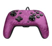 PDP Faceoff Deluxe Audio Mando con Cable Morado Camo para Nintendo Switch