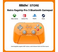 Manette Bluetooth 8BitDo Pro 3 pour Switch, Windows, Apple, Joysticks TMR, Gâchettes Commutables, Boutons Interchangeables, USB 2.4G, Android G Classic
