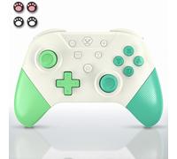 Manette Bluetooth Sans Fil Pour Switch Pro Ns Lite Pc Nfc 6-Axis Doublemotor Gamepad Pour Accessoires Nintendo Switch, Vert Et Blanc