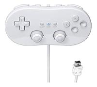 Manette Classic Pro Blanche pour Nintendo Wii / Wii U - Style Rétro - Compatible WiiWare - Câble 1,20 m - Straße Game ®
