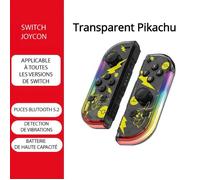 Manette Compatible Joy-Con pour Nintendo Switch/Lite/OLED, Sans Fil/Filaire, Vibration, Gyroscope, LED, Ergonomique - Générique