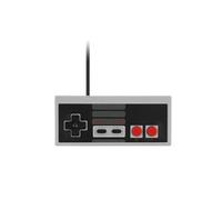 Manette Contrôleur de jeu classique avec poignée de jeu USB filaire, conçu à l'origine pour NES Mini Host (Gris)