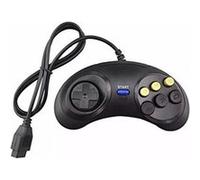 Manette contrôleur pour Sega MegaDrive - Master System - Genesis - 6 boutons - Straße Game ® Noir G