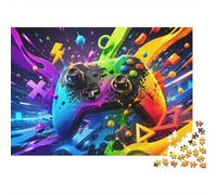 Manette Couleur Éclaboussure 1000 Pièces Mini Puzzle pour Adultes | 38x26cm Carton Amateurs De Puzzles Détente De L'esprit Puzzle Assemblage Cadeau D'anniversaire Décor De Bureau