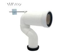 Manette de changement de vitesse murale - Bride de toilette décalée - Joint de tuyau d'égout - Raccord de direction de toilettes - Raccord de direction de vidange durable