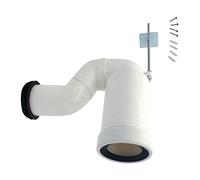 Manette de changement de vitesse murale - Bride décalée pour toilettes - Joint de tuyau d'égout - Connecteur de direction de plomberie - Coude durable - Accessoires de salle de bain