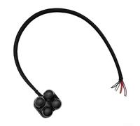 Manette de guidon de moto à quatre boutons pour ajustement - Commutateur de guidon en ABS noir avec clignotants, contrôle