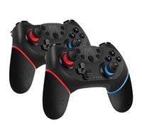 Manette de jeu - 2 pieces - Double Vibration - Bluetooth - Noir - avec Batterie Rechargeable - sans fil