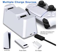 Manette De Jeu À Double Chargeur Rapide Pour Ps5, Contrôleur Sans Fil, Station De Charge Usb Type C, Pour Sony Playstation 5, Joystick, Nouveau
