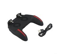 Manette de jeu à double ventilateur pour téléphone, manette de jeu mobile ergonomique avec poignée réglable pour un jeu fluide, ABS + poignée de refroidissement en métal (plug-in)