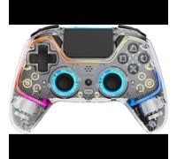 Manette de jeu Deltaco Gaming GAM-169-T Bluetooth/USB multiplateforme Android iOS Nintendo Switch PC PS4 batterie 1000mAh transparente